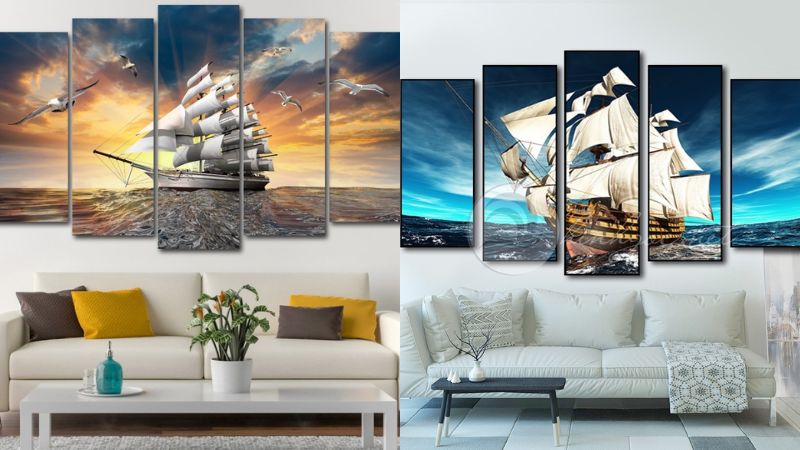 Bức tranh thuận buồm xuôi gió treo như thế nào?