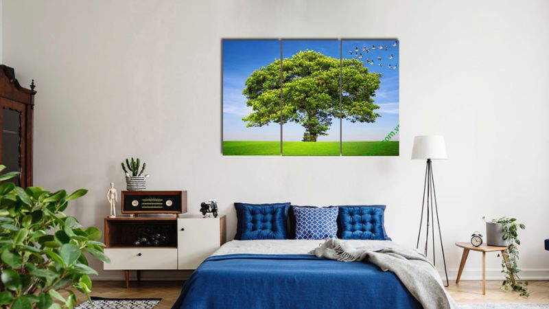 Tranh treo phòng ngủ hợp mệnh Hỏa