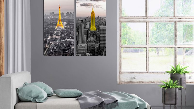 Tranh treo tường phòng ngủ hợp nam mệnh Kim