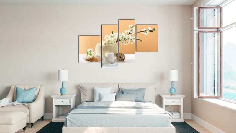 Tranh mệnh Kim treo phòng ngủ đẹp dành cho người lớn tuổi