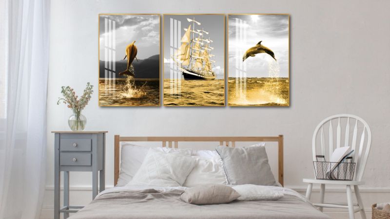 Tranh phòng ngủ hợp nam mệnh Thủy