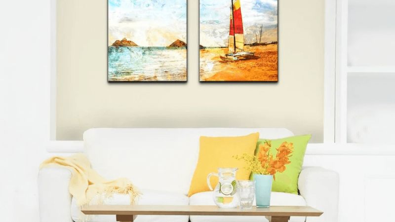 Tranh thuyền buồm rất hợp treo ở phòng ngủ người mệnh Thủy