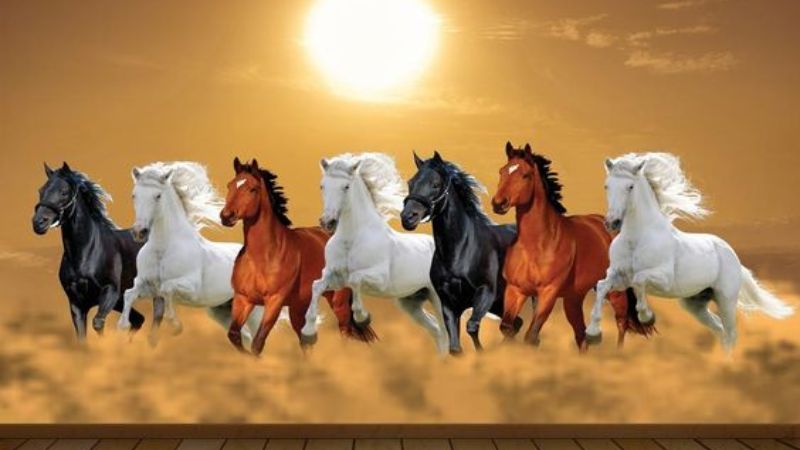 Ý nghĩa tranh mã đáo thành công có 7 con ngựa