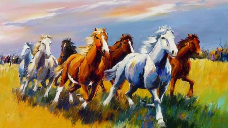 Tranh mã đáo thành công thường được sử dụng làm quà tặng tân gia…