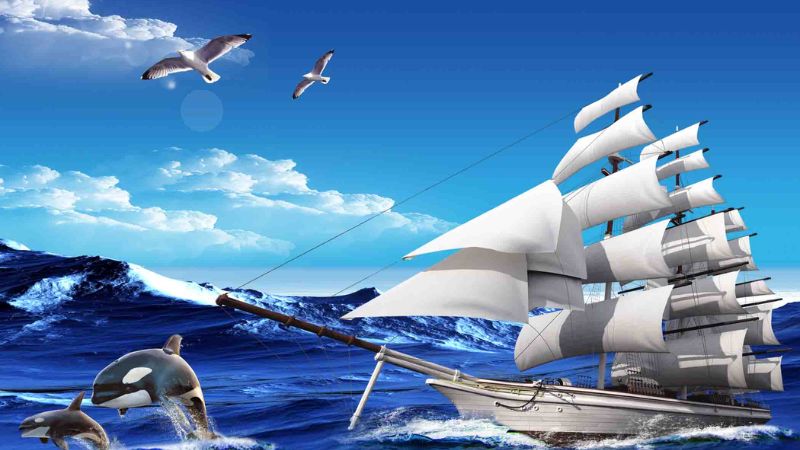 Một số mẫu tranh thuận buồm xuôi gió đẹp